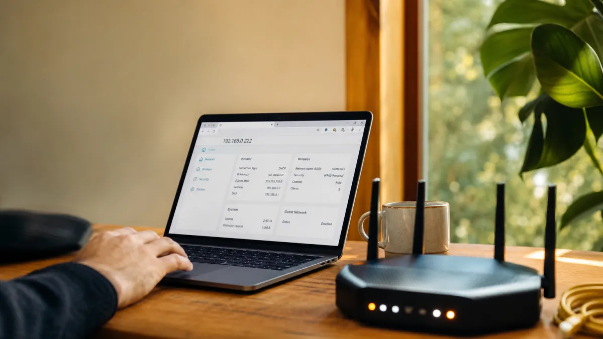 192.168.0.222 : guide pour accéder à votre interface routeur