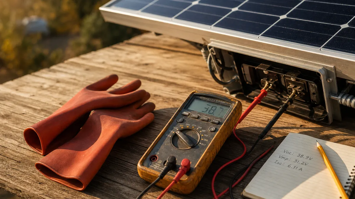 Comment tester un panneau solaire avec un multimètre : guide
